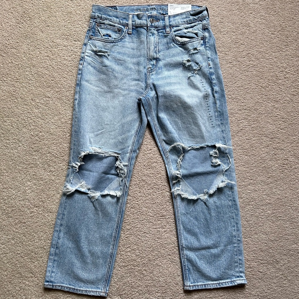 Super High-Rise Ankle Straight Jeans